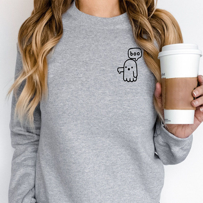 Boo Crewneck Cute Spooky Sweatshirt