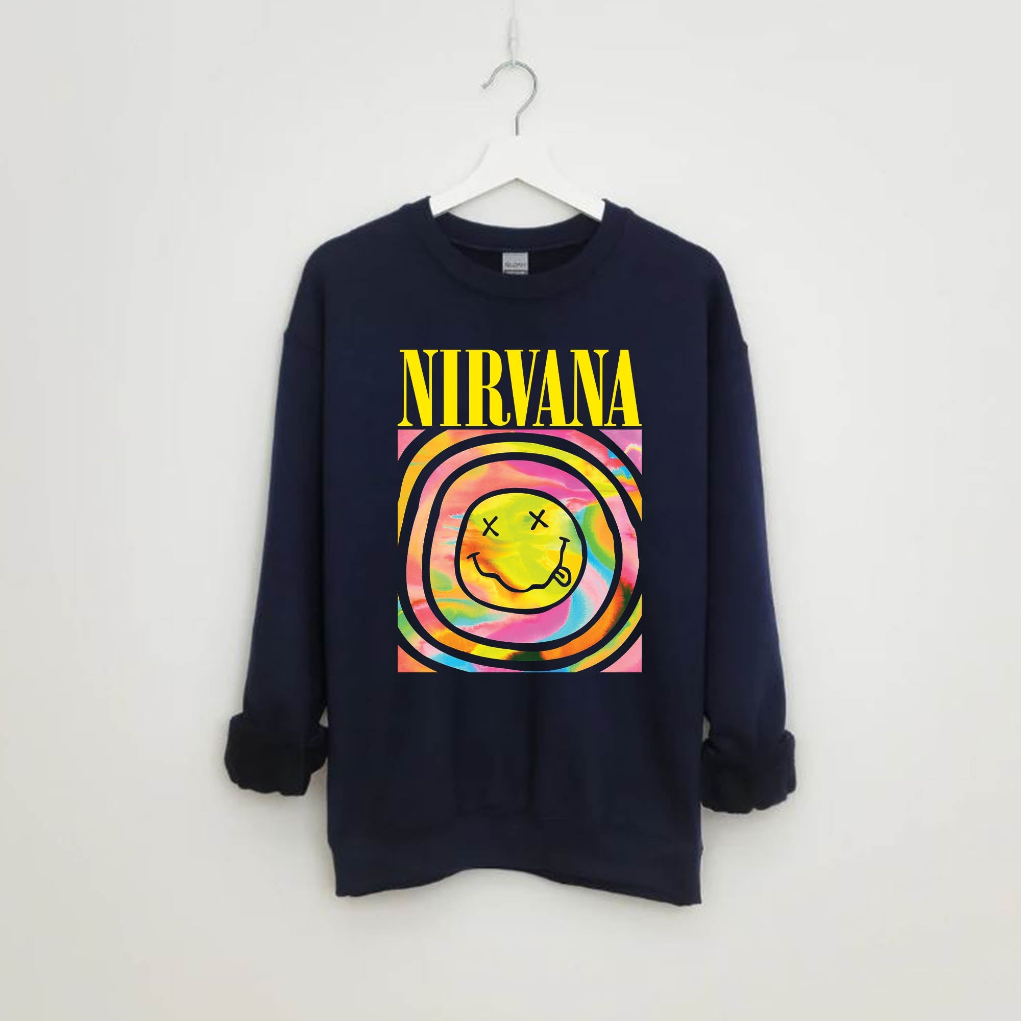 Rock Band Smiley Face Sweatshirt