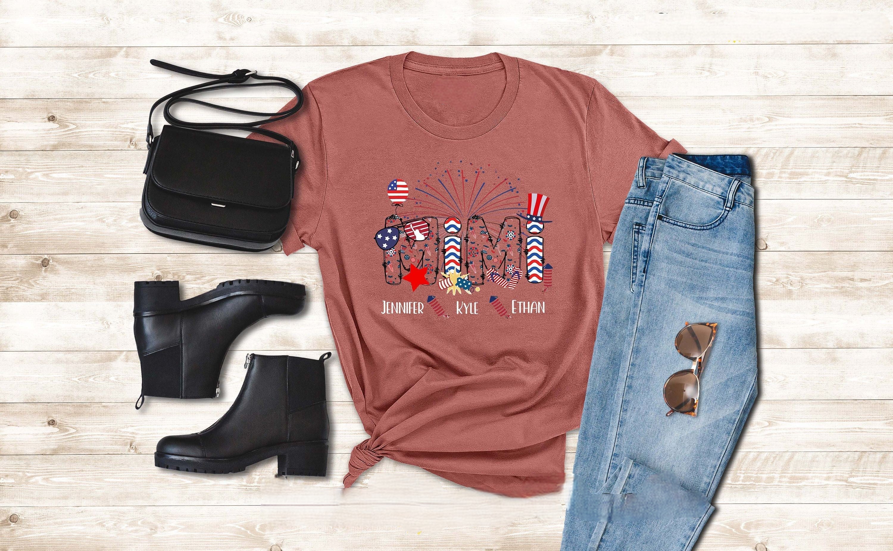 Personalized Patriot Grandma T-shirt
