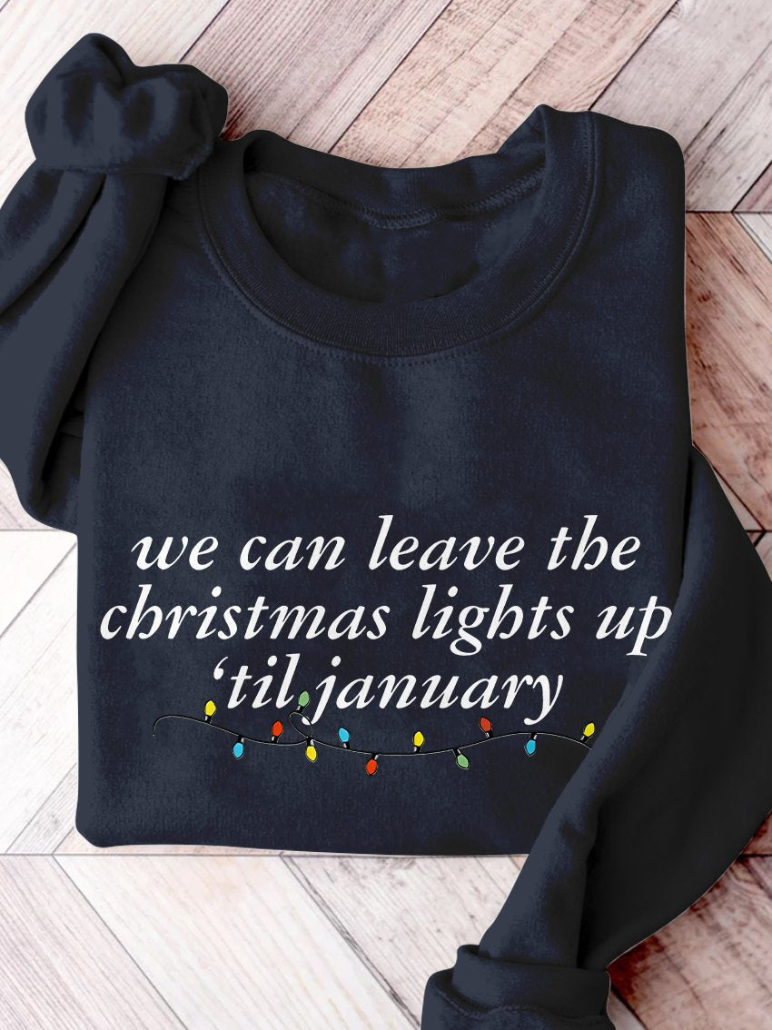 Christmas Letter Print Casual Sweatshirt