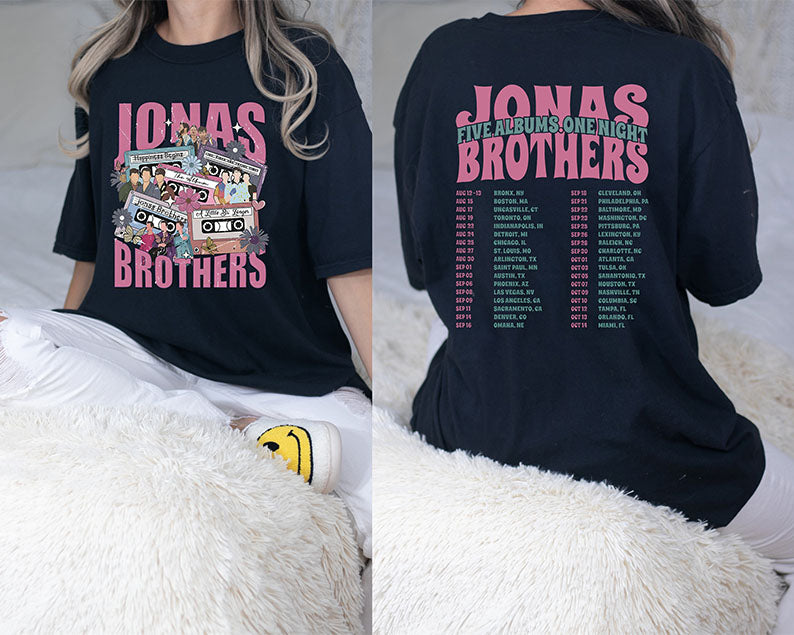 Jonas Concert 2023 Retro Double Sided T-shirt