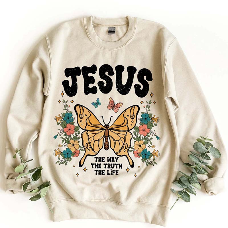 Boho Faith Bible Verse Sweatshirt
