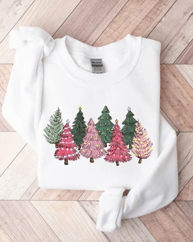 Christmas Tree Sweatshirt, Christmas Crewneck Sweatshirt