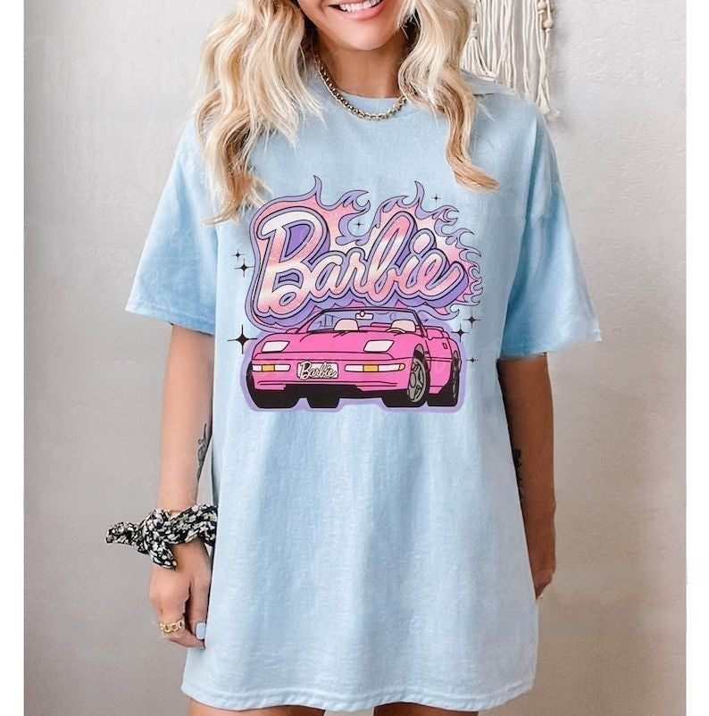 Glitter Car Barbie T-shirt