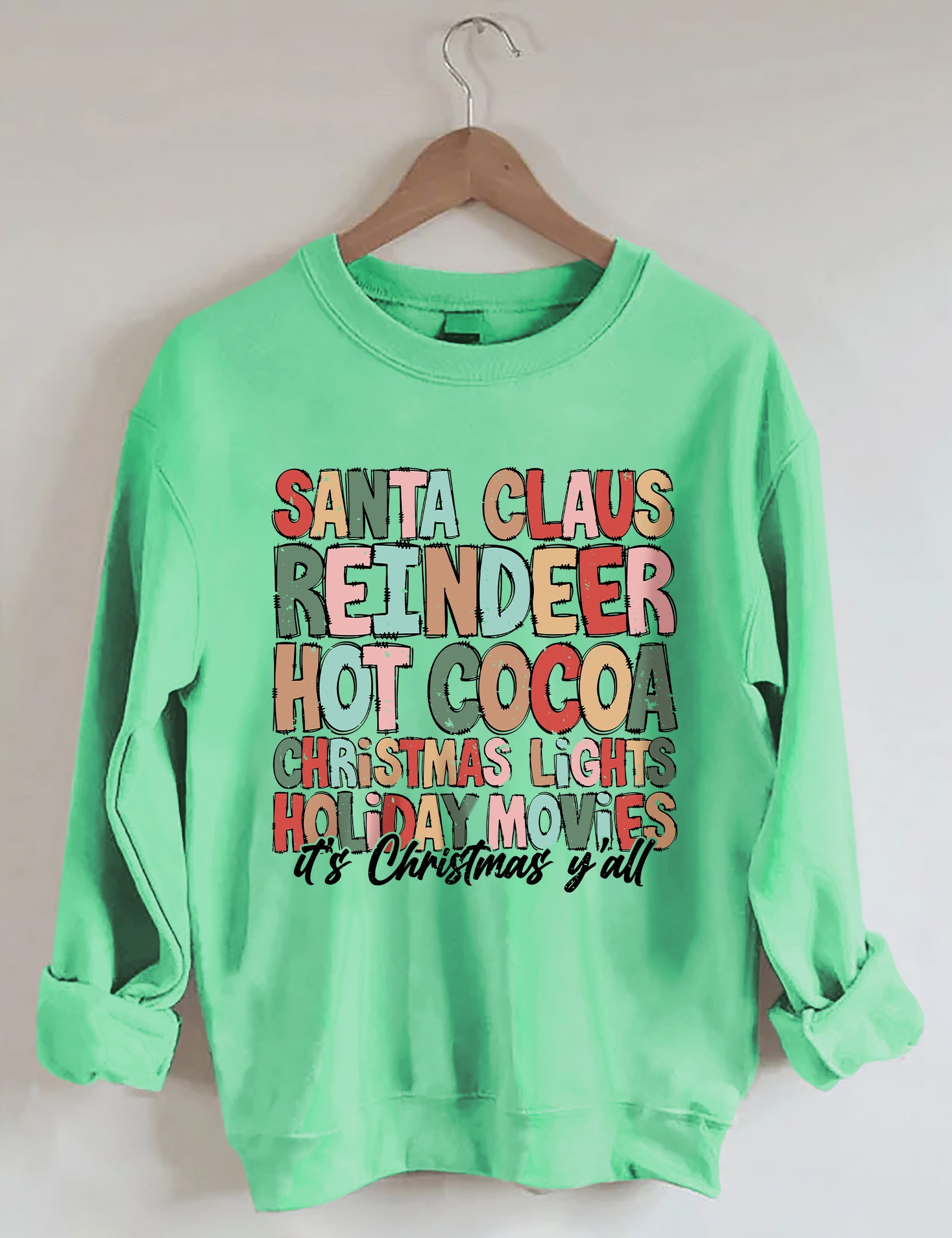 Santa Claus Reindeer Hot Cocoa Sweatshirt