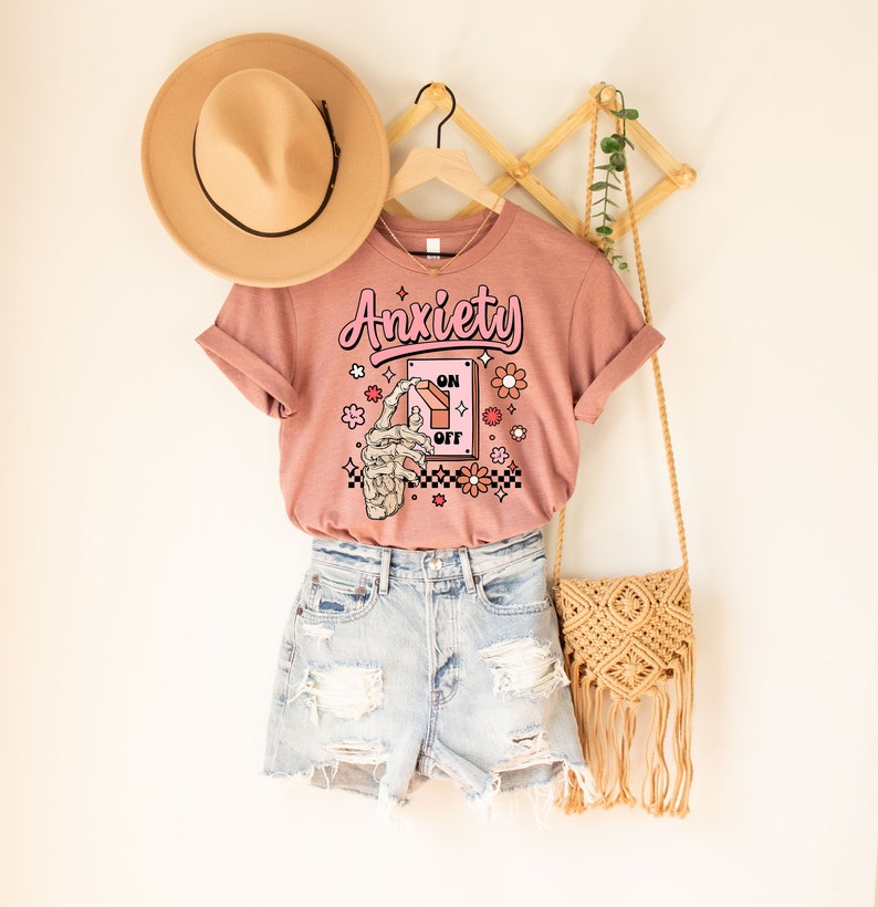Anxiety On Off Cute Mental Health Awareness T-shirt