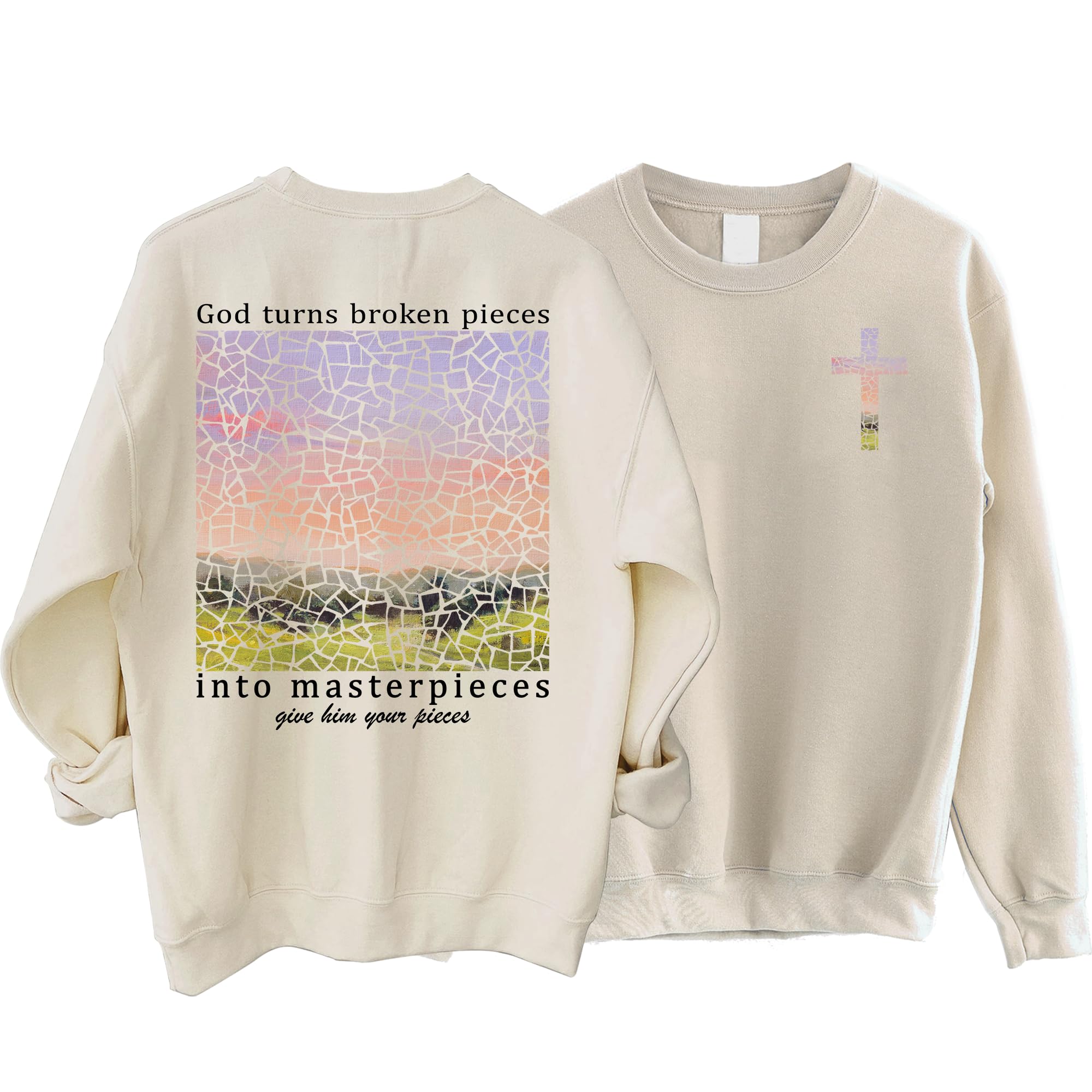 Bible Verse 2 Sided Print Sweatshirt