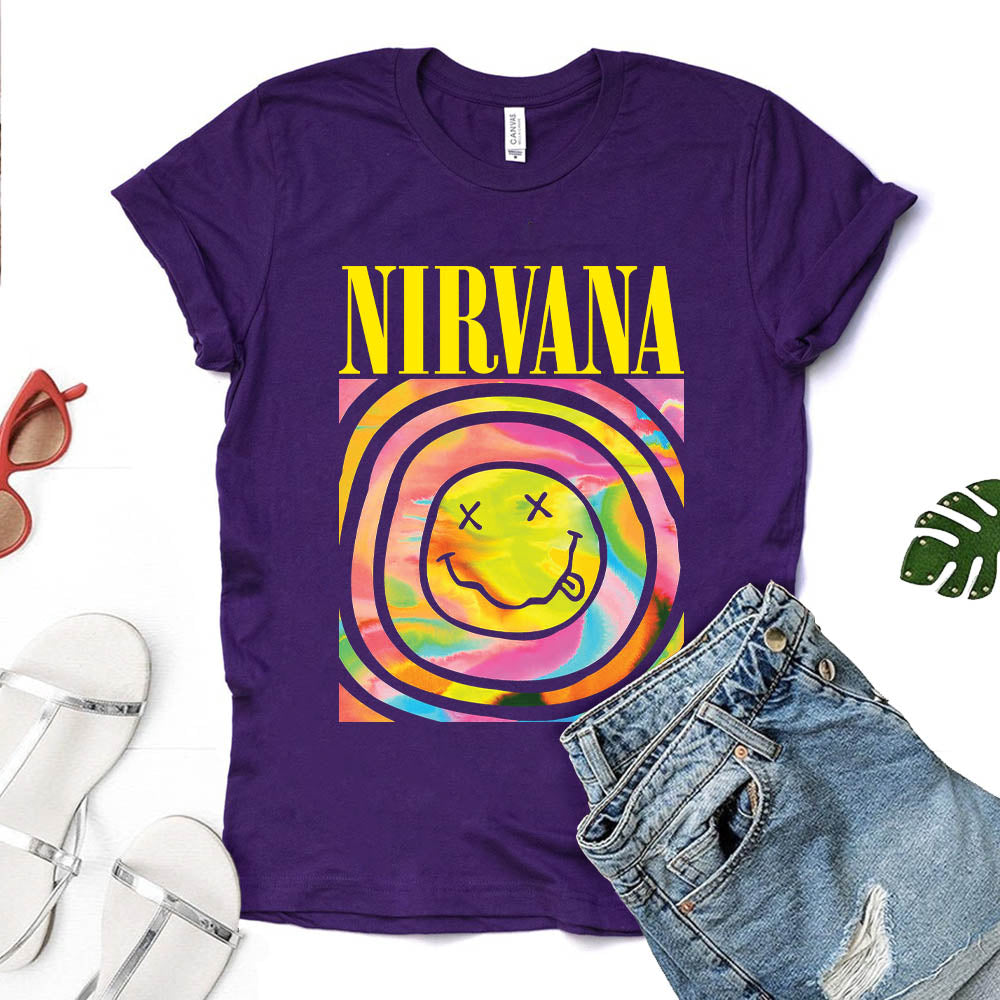 Nirvana Smiley Face T Shirt