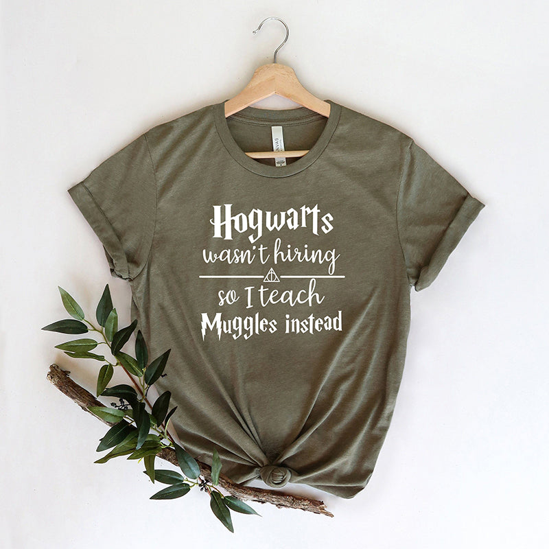 Hogwarts School Letter Print Casual T-shirt